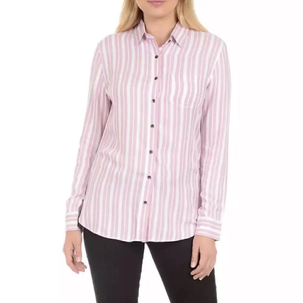JACHS Girlfriend Long Sleeve Button Up Blouse